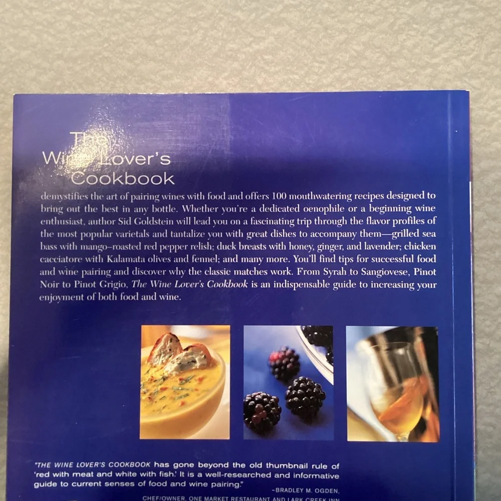 The Wine Lover's Cookbook with ideas to pair your wine & food & recipes ideas.